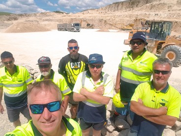 Shane and team at quarry